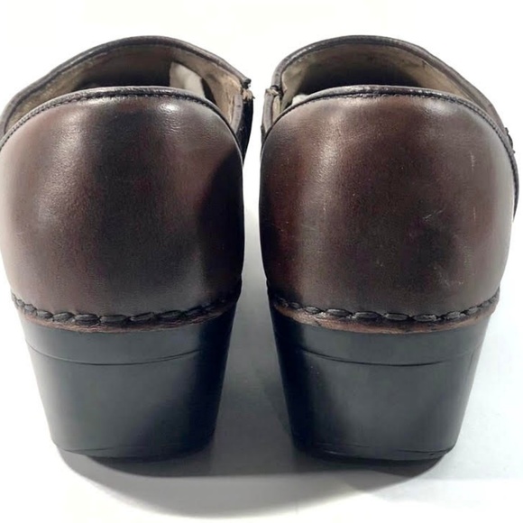 Dansko Sienna Brush Off Brown Leather Clogs 37 - Picture 2 of 8